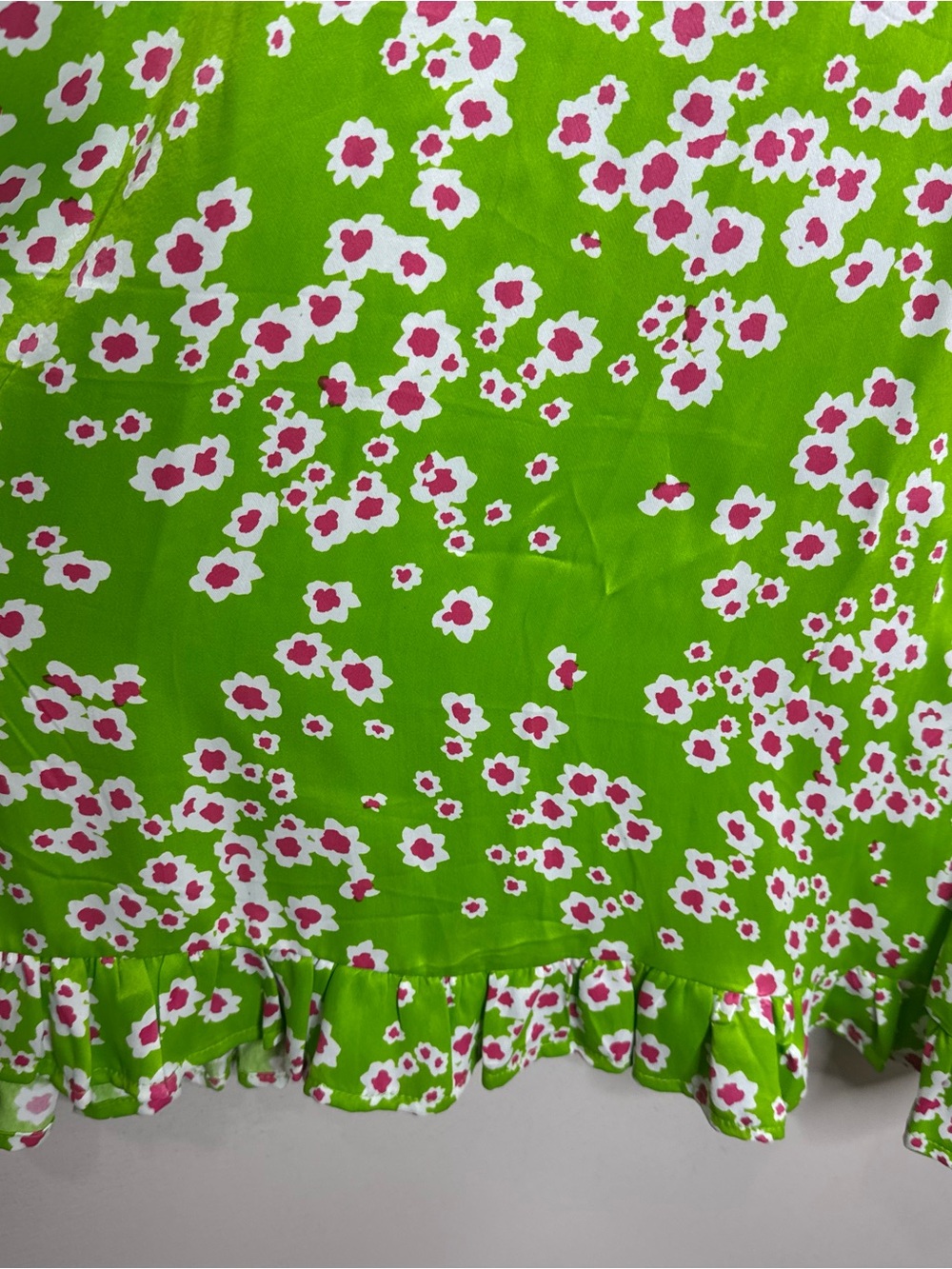 NWT Faithfull The Brand Emili Sun Green Floral Print Satin Midi Slip Dress 4 US - Picture 5 of 11